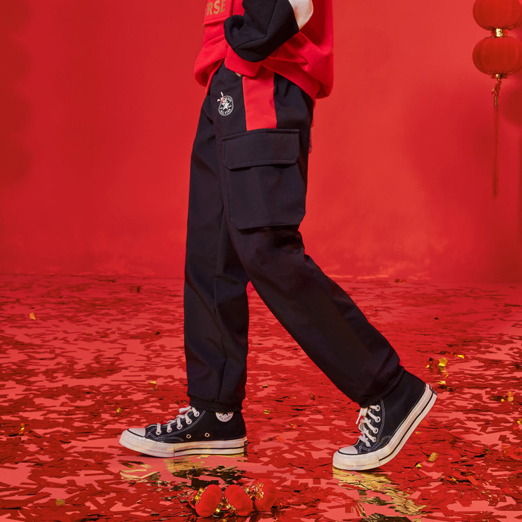 (PS) Converse Casual Long Pants Asia Sizing 'Black Red' CV2312135GS-001