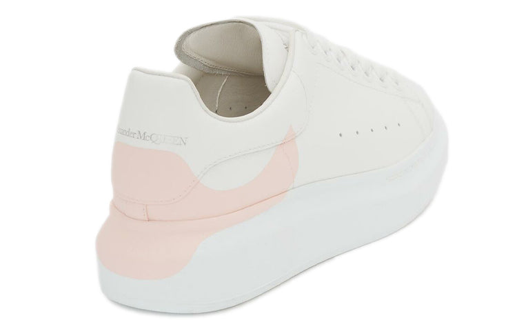(WMNS) Alexander McQueen Oversized Sneaker 'White Pink Heel' 650789WHZ4U9648