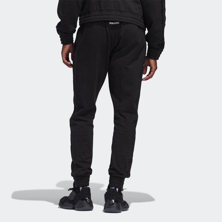 adidas Dp & Hdn Pant Basketball Sports Printing Logo Alphabet Knit Long Pants Black GM4918