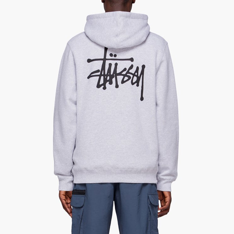 Stussy Basic Hood Logo Back Alphabet Logo Pullover Unisex Gray 1914460-0404