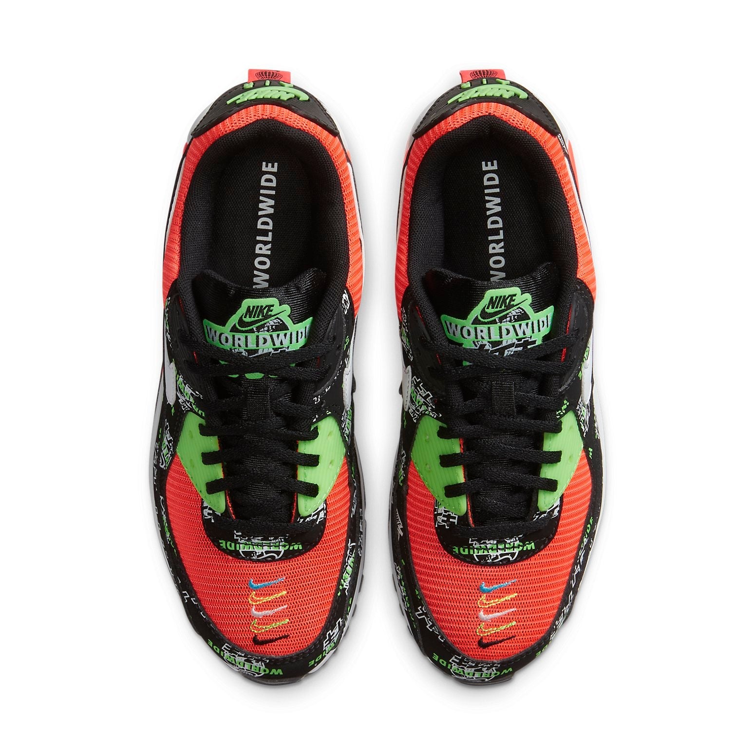 (WMNS) Nike Air Max 90 SE WW 'Black White Red' DA1342-013