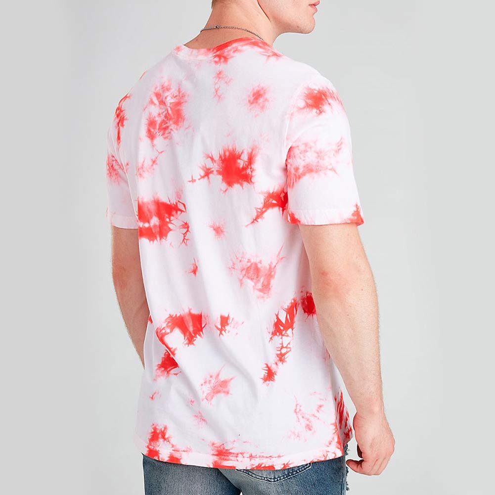 Nike Tie Dye Logo Printing Splash Ink Short Sleeve Pink BQ0079-100