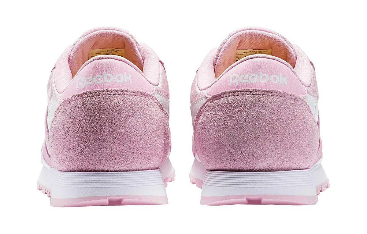 Reebok Classic Leather Nylon Running Shoes K Pink/White BS8677
