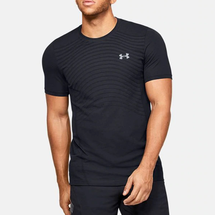 Men's Under Armour Seamless Wave Short Sleeve Black 1351450-001
