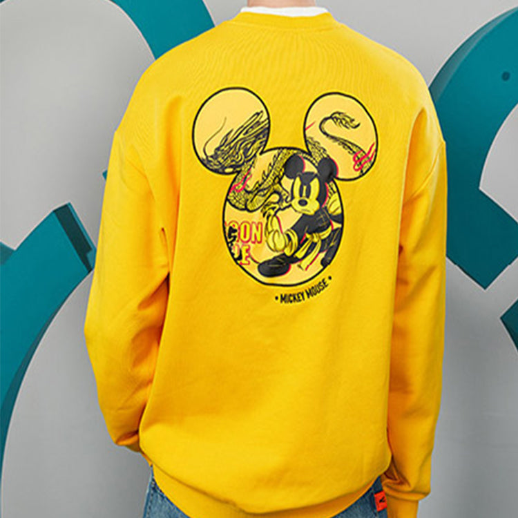 Li-Ning x Disney Crossover Round Neck Pullover Couple Style Yellow AWDQB76-2