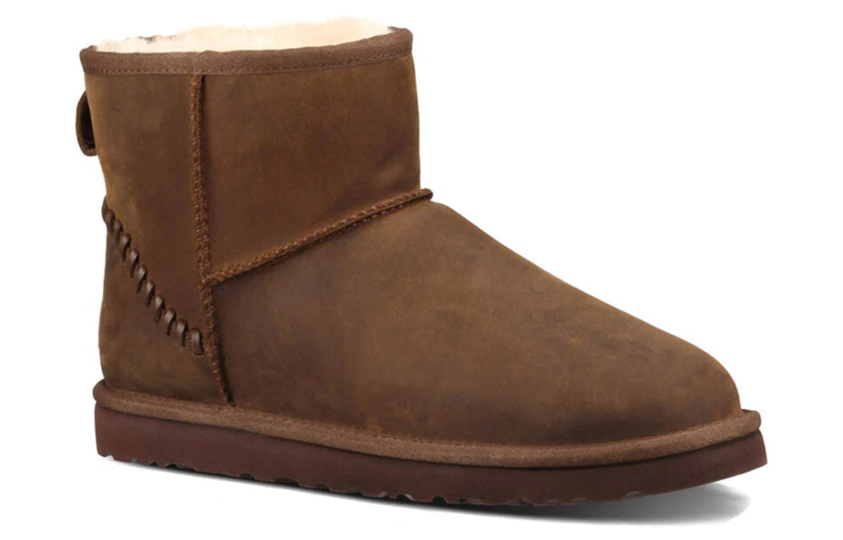 UGG Classic Mini Deco Mid Tops Fleece Lined Brown 1003945-CHE