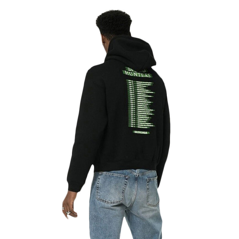 Men's Balenciaga Black Printing Long Sleeves Black 556136TDV151000