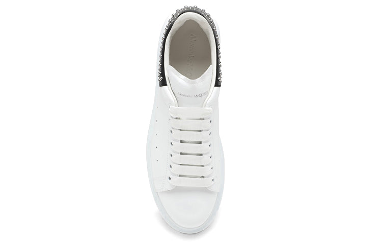 (WMNS) Alexander McQueen Studded Oversized Sneakers 'White Black' 666406WHTQQ9089