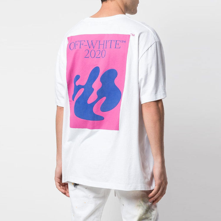 Off-White FW19 Shape Of Oversized Printing Short-Sleeve Tee Men White OMAA038F191850150188
