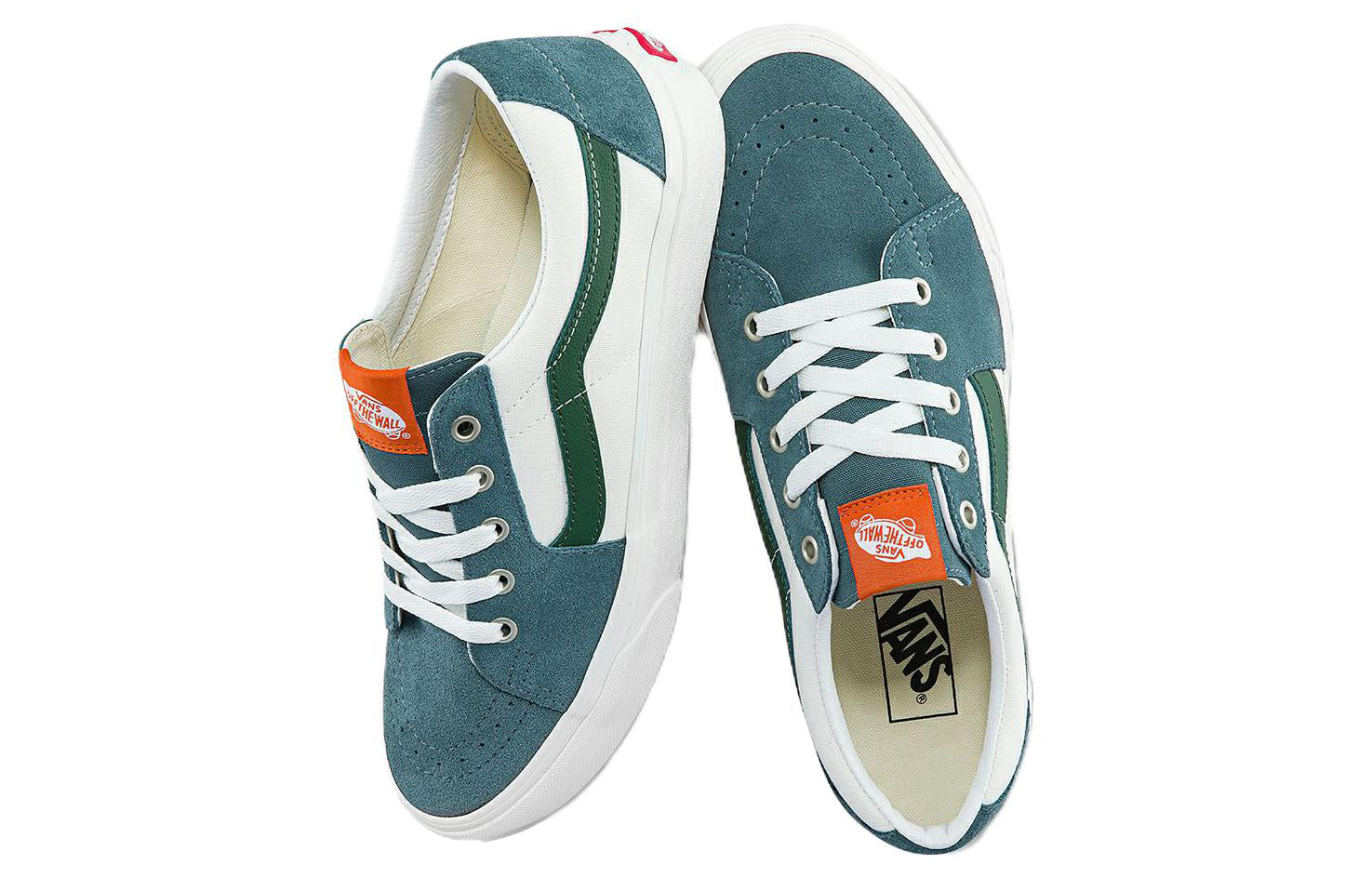 Vans SK8-Low Low Tops Casual Skateboarding Shoes Unisex White Green VN0A5KXDBLG