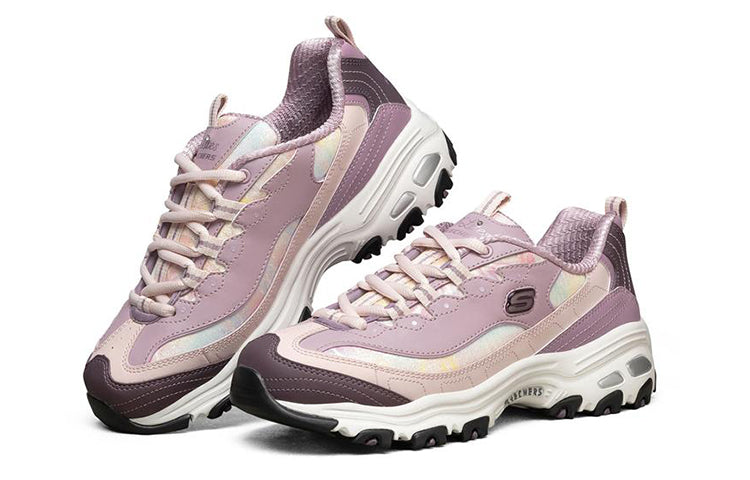 (WMNS) Skechers D'Lites 1.0 'Purple Black' 149240-LAV
