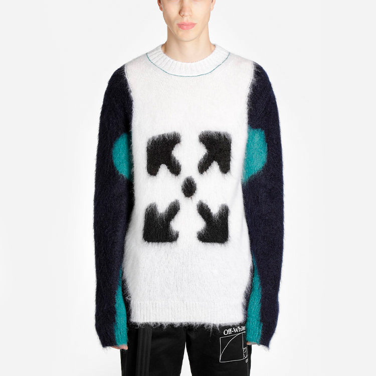 Off-White Black/White Arrow Sweater Men's White OMHE036R20B020190110