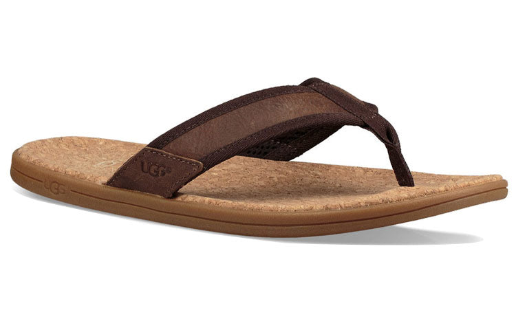 UGG Seaside Flip Minimalistic Cozy Flat Heel Sandals Brown 1020073-CHE