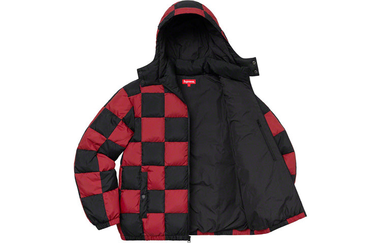 Supreme FW19 Week 17 Checkerboard Puffy Jacket 'Red' SUP-FW19-10891