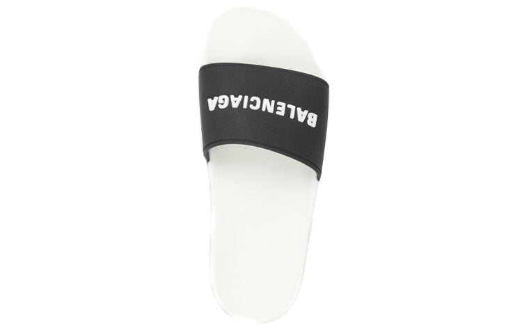 Balenciaga Pool Slides 'White Black Alternative' 565826W1S889010