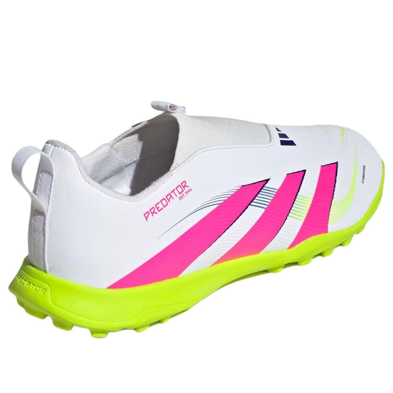 (GS) adidas Predator League Laceless Turf 'Cloud White Lucid Pink Lucid Lemon' ID3816