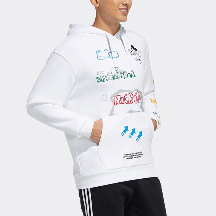 adidas originals Fangtastic Series Disney Mickey Printing Pullover White H09182