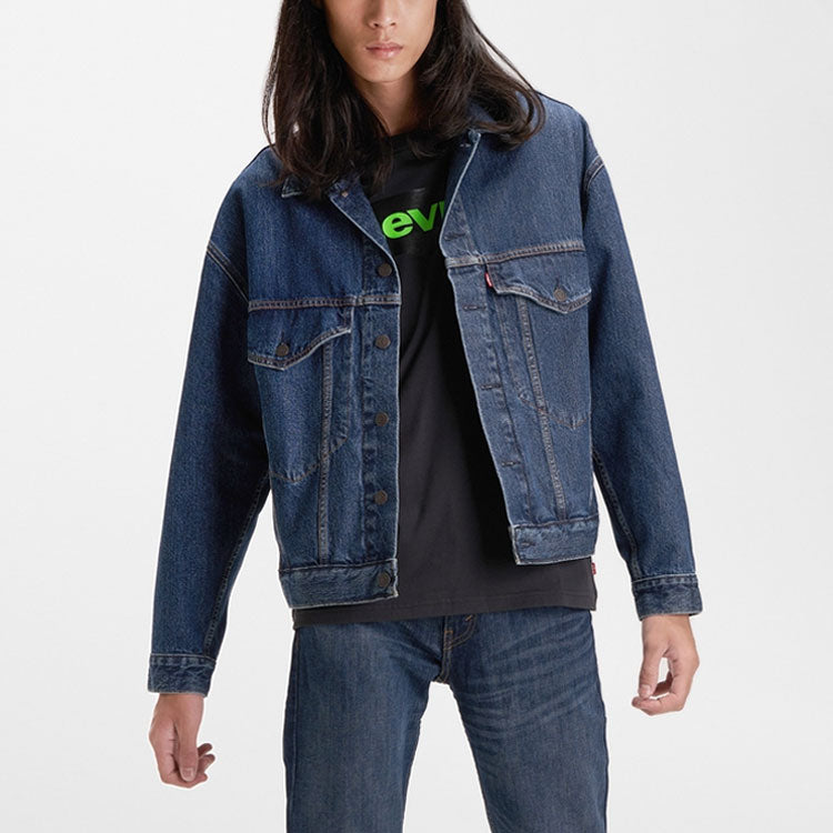 Men's Levis lapel Button Denim Jacket Blue 28789-0003