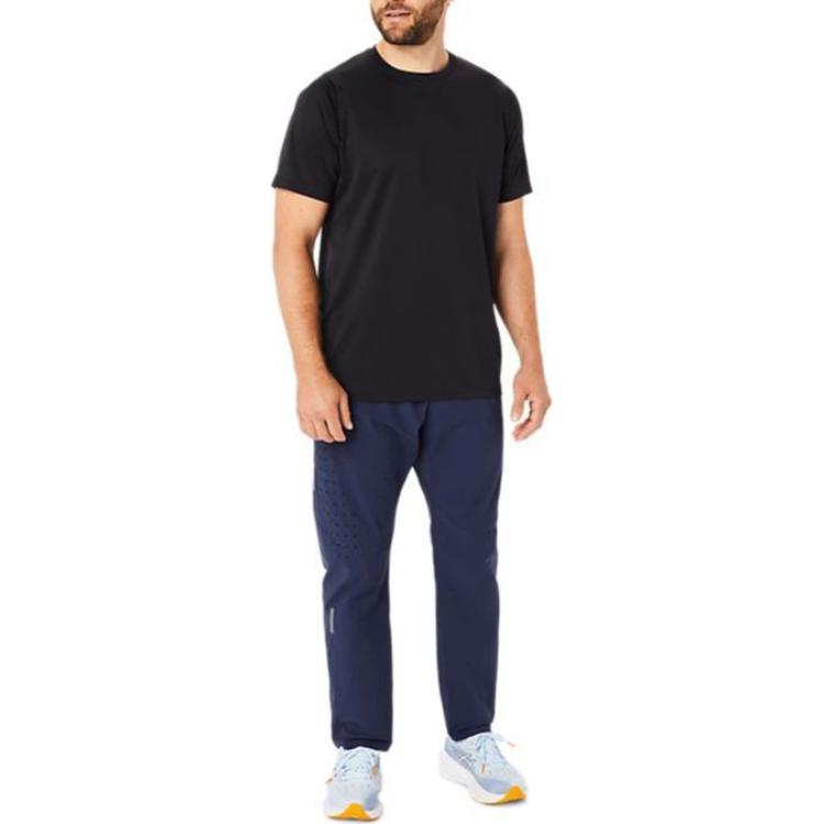 ASICS ACTIBREEZE Panel Jacquard Short Sleeved Top Asia Sizing 'Performance Black' 2031E507-001