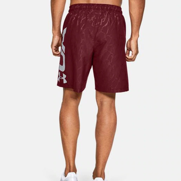 Under Armour Woven Graphic Emboss Training Shorts 'Burgundy' 1351670-615