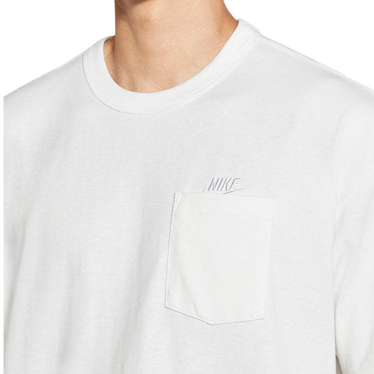 Nike Sportswear Essential Pocket Embroidered logo Short Sleeve White DB3250-100