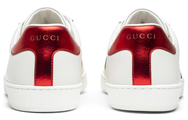 Gucci Stripe Leather Sneaker 'White Red Black' 636782-0FIV0-9091