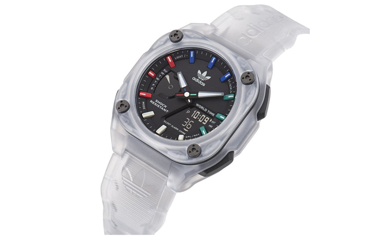 adidas Translucent Resin Strap Watch 'White Black' AOST230572I