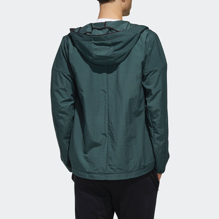 adidas Wj Wb Light Logo Woven Hooded Jacket Green DY8758