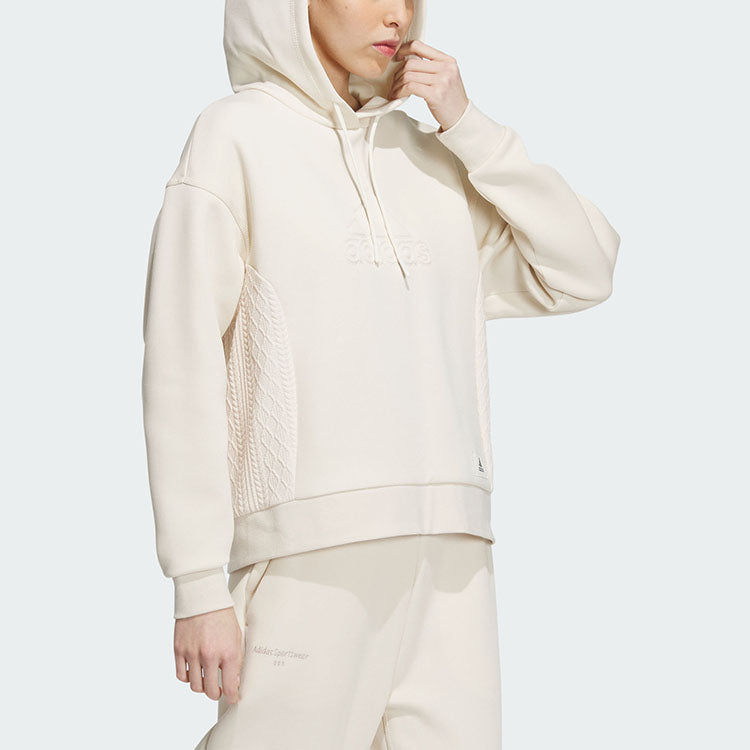 (WMNS) adidas Lounge Hooded Sweatshirt 'Off White' IP0756