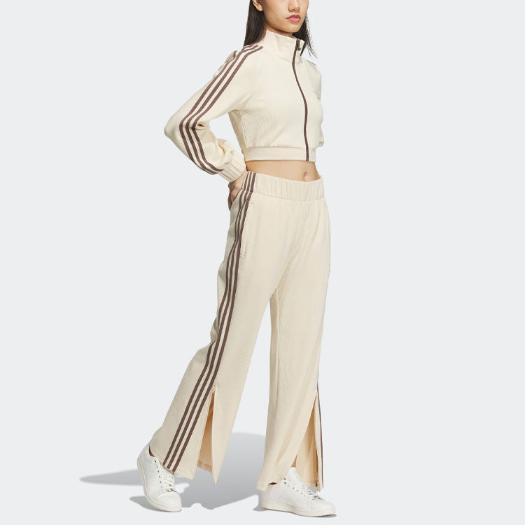 (WMNS) adidas Flared Tracksuit Bottoms 'Beige' IP3001