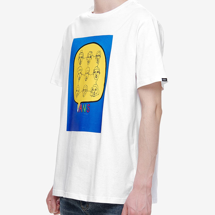 Men's Vans Asian Artist Crossover Series Printing Short Sleeve White VN0A4RATWHT