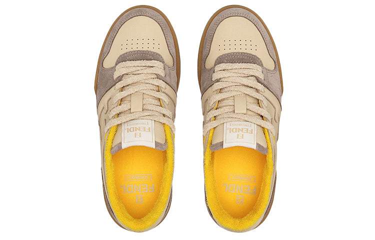 (WMNS) FENDI Match Low Top Suede 'Yellow Beige' 8E8252AHH2F1FHU