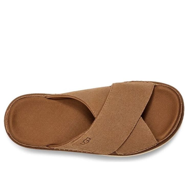 (WMNS) UGG Goldenstar Cross Slide 'Chestnut' 1137910-CHE