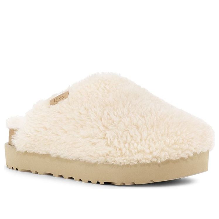(WMNS) UGG Fuzz Sugar Slide 'Natural' 1121634-NAT