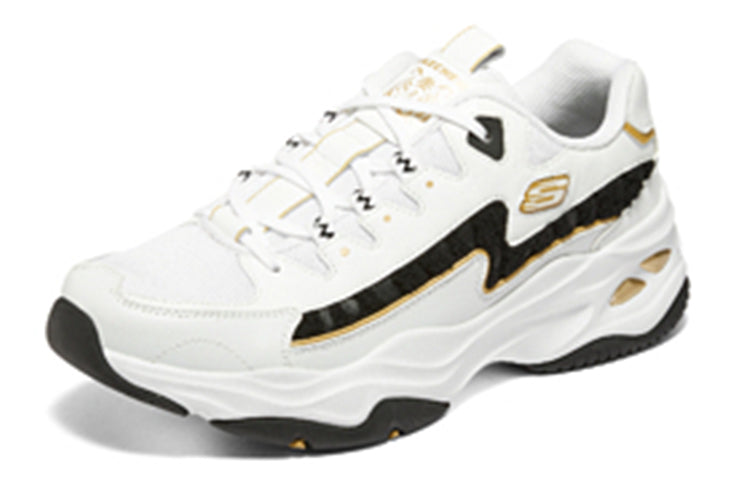(WMNS) Skechers D'lites 4.0 'White Black Gold' 896069-WBGD