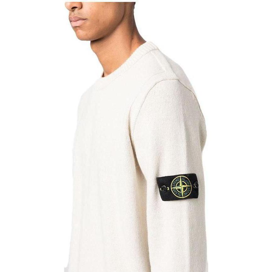 STONE ISLAND Logo Patch Knit Sweater 'Off-white' 7915508A3-V0097