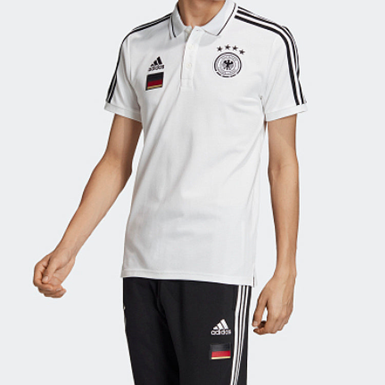 adidas Dfb 3S Polo Germany National Team Sports Short Sleeve polo White FI1452