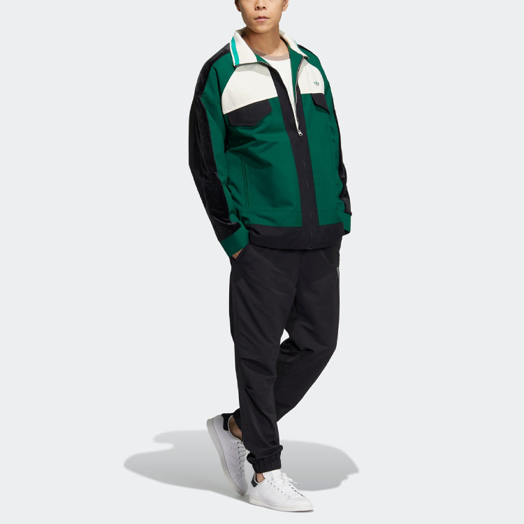 adidas originals Anti University Jacket 'Black Green' HY7238