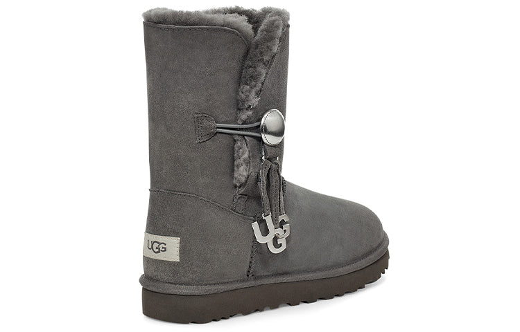 (WMNS) UGG Bailey Button UGG Charm Metallic Alphabet Version Fleece Lined 'Grey' 1114970-CHRC