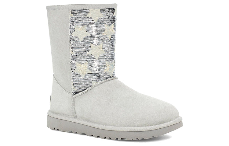 (WMNS) UGG Star Snow Boots Gray White 1111029-GRV