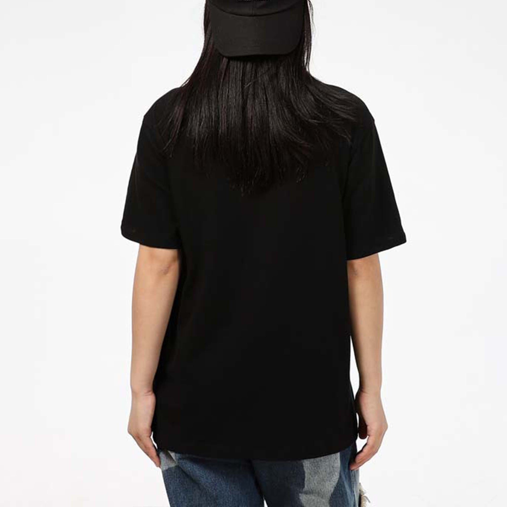 (WMNS) PUMA Logo Printing Round-neck Tee Black 848318-01