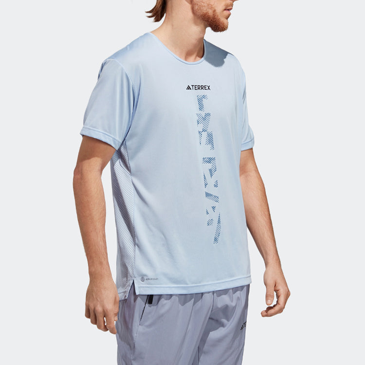 adidas TERREX Agravic Trail Running Tee 'Light Blue' HT9443