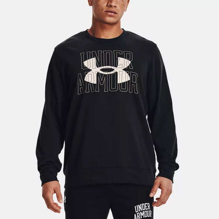 Under Armour Rival Terry Logo Crew Sweatshirt 'Black' 1370391-001
