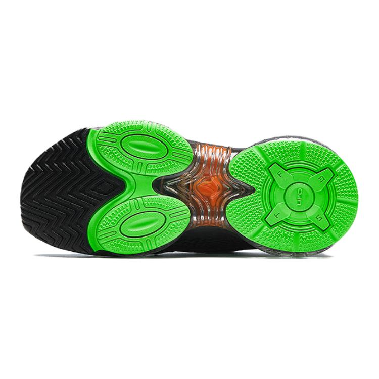 (GS) ANTA Running Series Sneakers 'Black Green' A312325588H-4