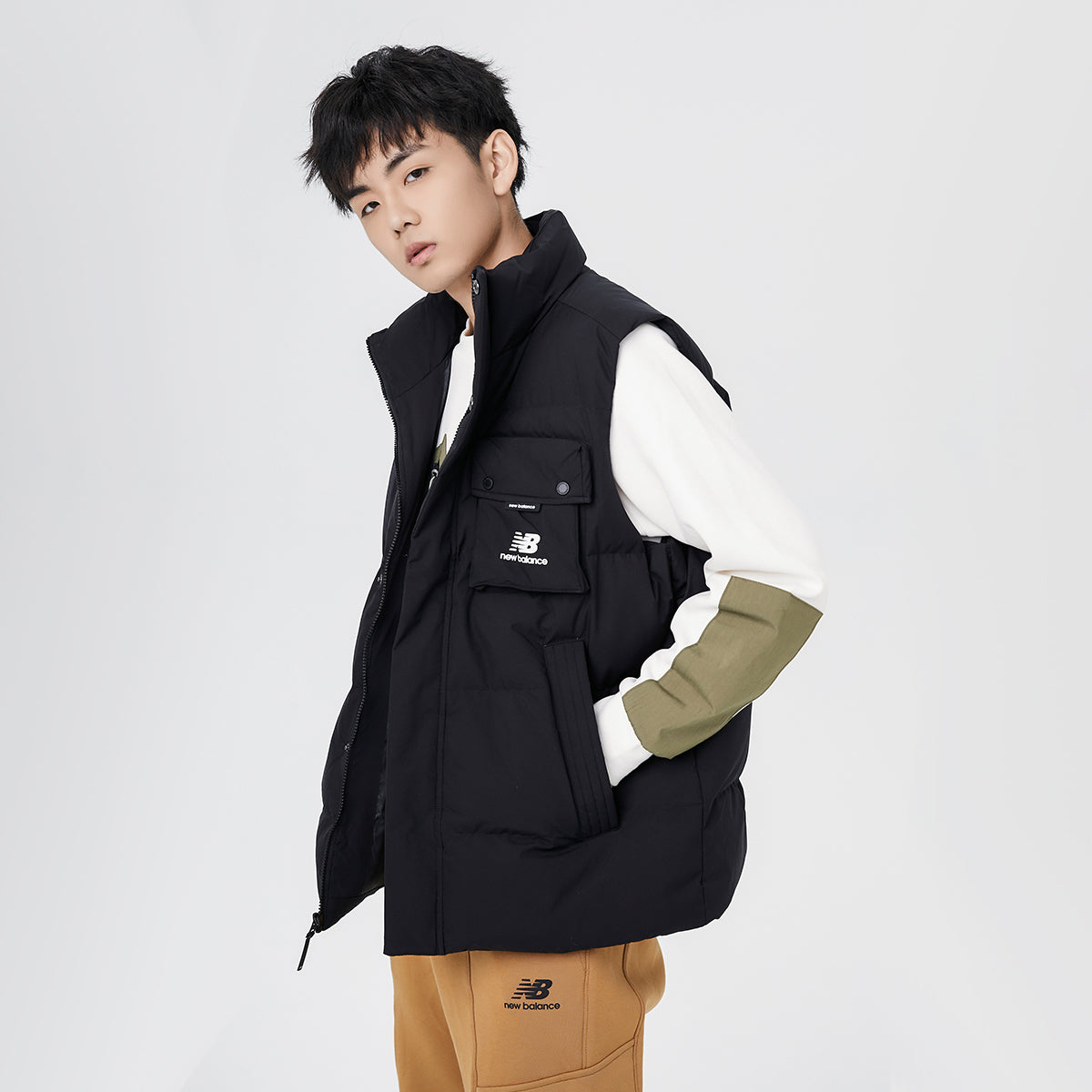 New Balance Windproof Puffer Vest Asia Sizing 'Black' AMV14310-BK