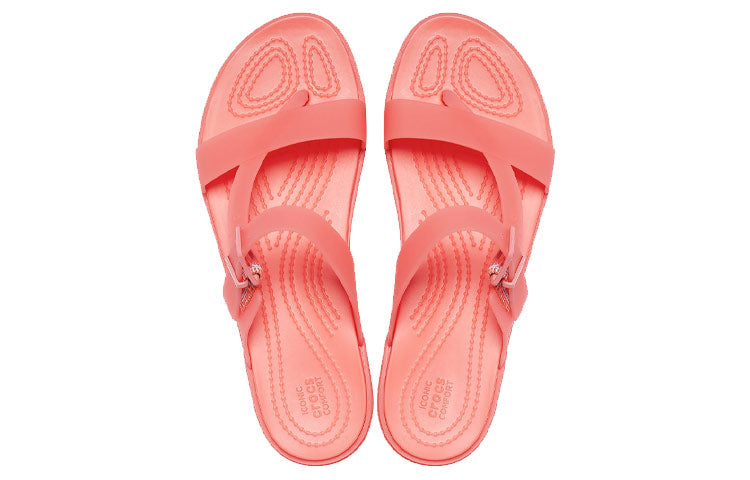 (WMNS) Crocs Tulum Slides 'Translucent Orange' 207173-6SL