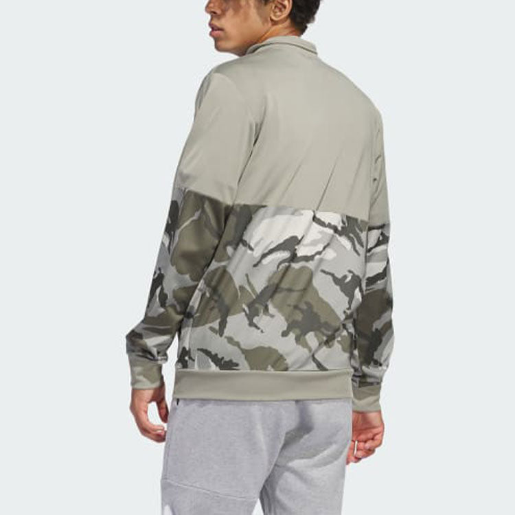 adidas Essentials Camo Tricot Track Jacket Asia Sizing 'Green' IT0558