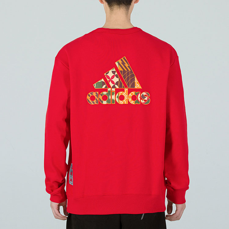 adidas Mufc Cny Cr Swt limited Embroidered Manchester United Soccer/Football Sports Pullover Red H63992