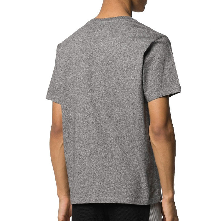 Men's KENZO Classic Tiger Head Printing Round Neck Short Sleeve Gray FA55TS0504YA-98