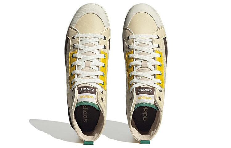 adidas neo City Canvas Hi 'White Yellow' HQ4625